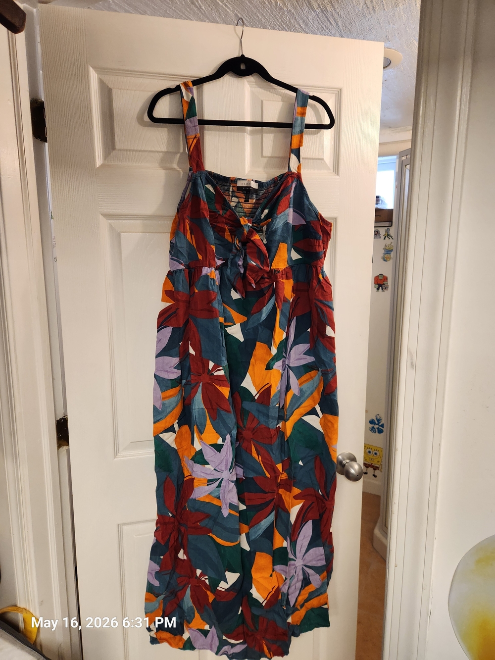 Eloquii Multicolor Tropical Print Maxi Dress